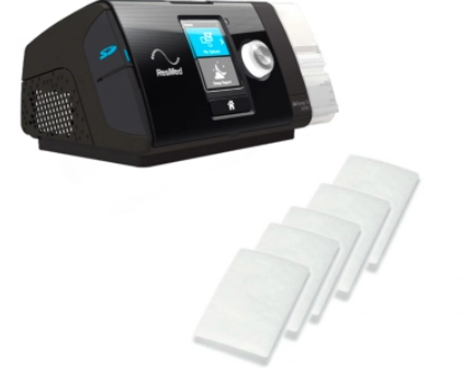 Kit 6 ou 12  filtros para CPAP S9, AirStart, AirSense 10 e VPAP AirCurve 10
